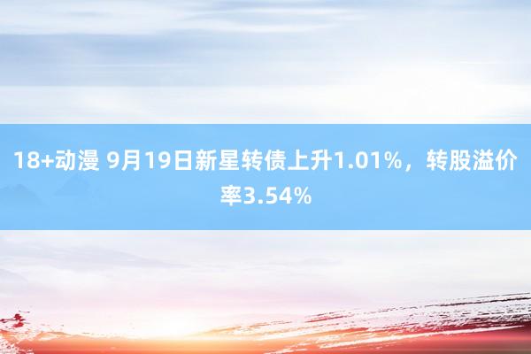 18+动漫 9月19日新星转债上升1.01%，转股溢价率3.54%