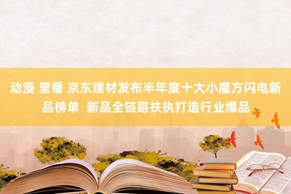 动漫 里番 京东建材发布半年度十大小魔方闪电新品榜单  新品全链路扶执打造行业爆品