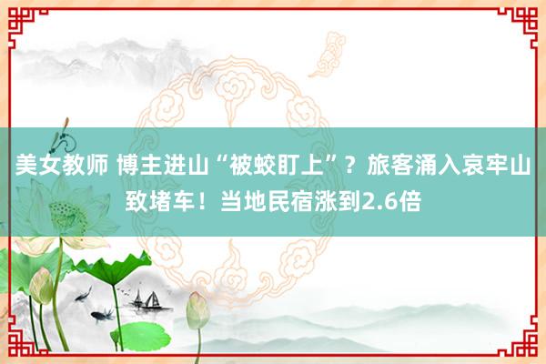 美女教师 博主进山“被蛟盯上”？旅客涌入哀牢山致堵车！当地民宿涨到2.6倍