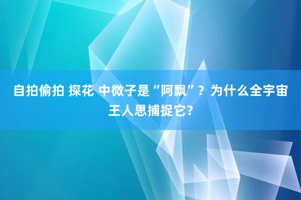 自拍偷拍 探花 中微子是“阿飘”？为什么全宇宙王人思捕捉它？