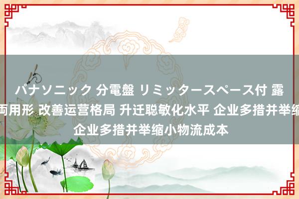 パナソニック 分電盤 リミッタースペース付 露出・半埋込両用形 改善运营格局 升迁聪敏化水平 企业多措并举缩小物流成本