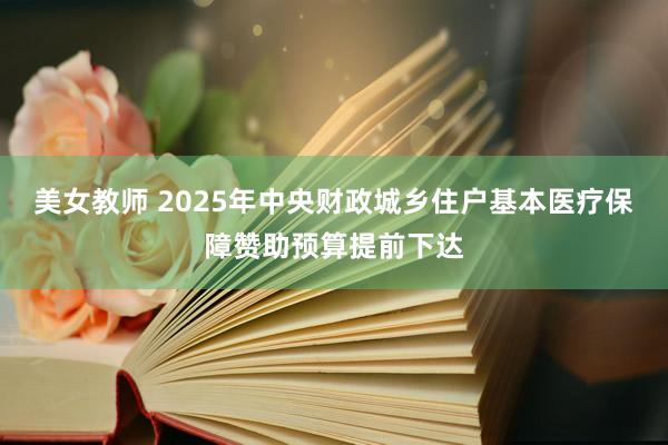 美女教师 2025年中央财政城乡住户基本医疗保障赞助预算提前下达