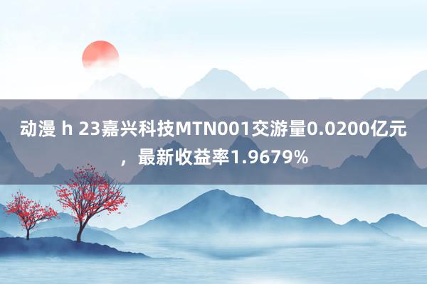 动漫 h 23嘉兴科技MTN001交游量0.0200亿元，最新收益率1.9679%