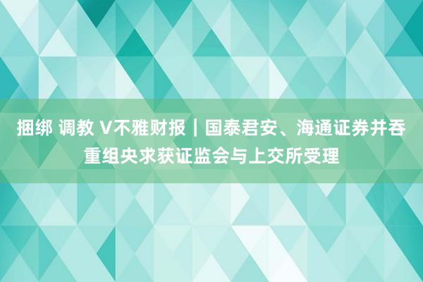 捆绑 调教 V不雅财报｜国泰君安、海通证券并吞重组央求获证监会与上交所受理