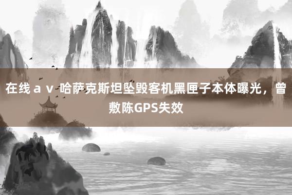 在线ａｖ 哈萨克斯坦坠毁客机黑匣子本体曝光，曾敷陈GPS失效