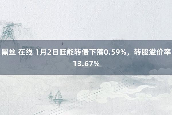 黑丝 在线 1月2日旺能转债下落0.59%，转股溢价率13.67%