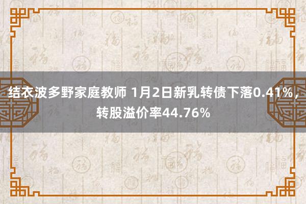 结衣波多野家庭教师 1月2日新乳转债下落0.41%，转股溢价率44.76%