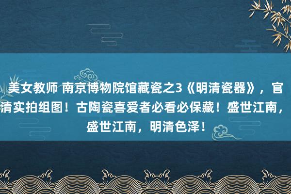 美女教师 南京博物院馆藏瓷之3《明清瓷器》，官窑御窑 高清实拍组图！古陶瓷喜爱者必看必保藏！盛世江南，明清色泽！