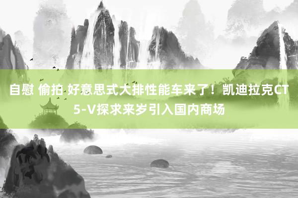 自慰 偷拍 好意思式大排性能车来了！凯迪拉克CT5-V探求来岁引入国内商场